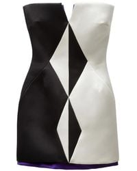 Versace - Silk Duchesse Mini Dress - Lyst