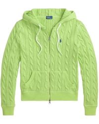 Polo Ralph Lauren - Cable-Knit Zip-Up Hoodie - Lyst
