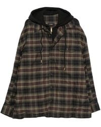 Willy Chavarria - Ganadero Hooded Flannel Overshirt - Lyst