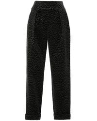 Temperley London - Leopard-Print Velvet Trousers - Lyst