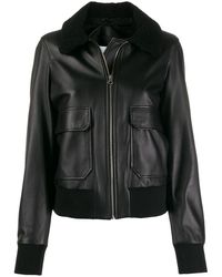 Calvin Klein Jacke mit Shearling-Kragen - Schwarz