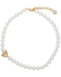 CASABLANCA - Lotus Pearl Necklace - Lyst