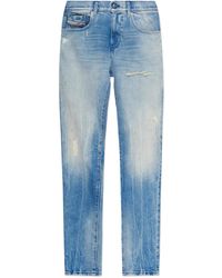 DIESEL - 2019 D-Strukt Distressed-Effect Jeans - Lyst