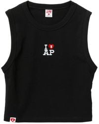 AAPE BY A BATHING AP - Logo-Print Cropped T-Shirt - Lyst