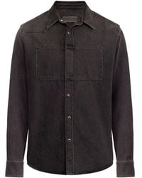 MM6 by Maison Margiela - Cotton Denim Shirt - Lyst