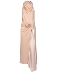 Valentino Garavani - Draped Asymmetric-Hem Dress - Lyst