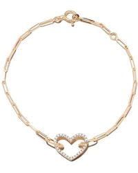 Yvonne Léon - 18Kt Petit Coeur Diamond Bracelet - Lyst