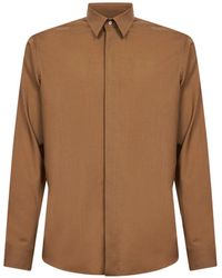 D4.0 - Covered-Button Long-Sleeve Shirt - Lyst