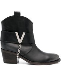 Via Roma 15 - 70mm Leather Ankle Boots - Lyst