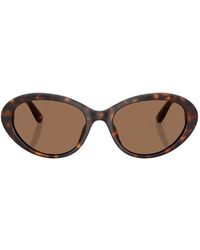 Dolce & Gabbana - Tortoiseshell-Effect Oval-Frame Sunglasses - Lyst