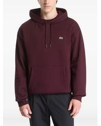 Lacoste - Logo-Patch Drawstring Hoodie - Lyst