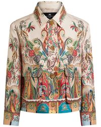 Etro - Paisley-Print Cropped Jacket - Lyst