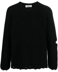 A PAPER KID - Distressed-effect Cut-out Jumper - Lyst