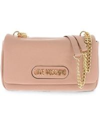 Moschino - Love Logo-Plaque Shoulder Bag - Lyst