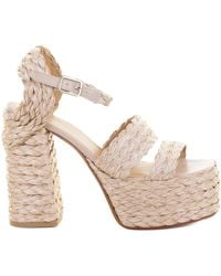 Castañer - Fresa Raffia Platform Sandals - Lyst