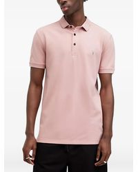 AllSaints - Buttoned Polo Shirt - Lyst