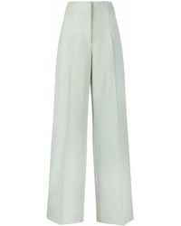 Alberta Ferretti - High-Waisted Wide-Leg Trousers - Lyst