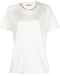 Moncler - Camiseta con apliques de cristal - Lyst
