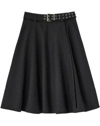 Ganni - Wool Suiting Wrap Skirt - Lyst