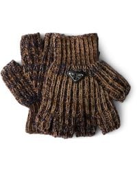 Prada - Wool And Cashmere Gloves - Lyst