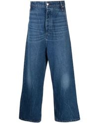 Ami Paris - Weite Jeans mit Logo-Patch - Lyst