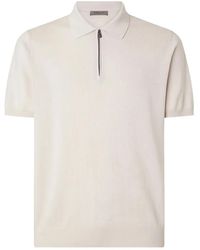 Corneliani - Zip-Up Cotton Polo Shirt - Lyst
