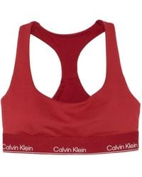 Calvin Klein - Brassière De Sport À Bande Logo - Lyst