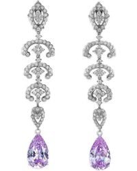 Anabela Chan - 14K And Rhodium Vermeil Scallop Lace Amethyst And Diamond Earrings - Lyst