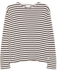 Closed - Striped Cotton Blend T-Shirt - Lyst
