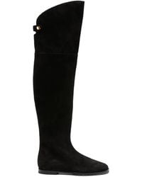Maison Skorpios - Stefania Knee-High Suede Boots - Lyst