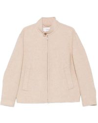 Lardini - High-Neck Zip-Up Jacket - Lyst