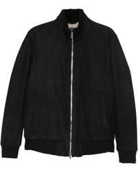 Barba Napoli - Veste Bomber En Daim Doublée De Peau Lainée - Lyst