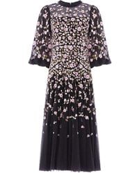 Needle & Thread - Robe Longue Sylvia À Fleurs - Lyst