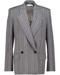 Stella McCartney - Pinstripe-Pattern Waisted-Fit Jacket - Lyst