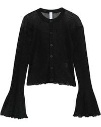 CFCL - Hypha Lucent Glitter Flared-Sleeve Cardigan - Lyst