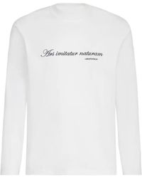 Brunello Cucinelli - Cotton Jersey Long Sleeve Mock Neck T-Shirt With Embroidery - Lyst
