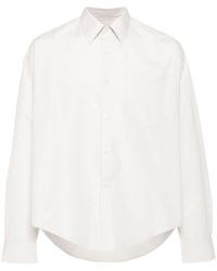 Ami Paris - Ami De Coeur-embroidered Poplin Shirt - Lyst