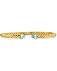 David Yurman - 18Kt Cablespira Topaz And Diamond Bracelet (4Mm) - Lyst