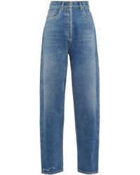 Prada - High Waist Straight-leg Jeans - Lyst