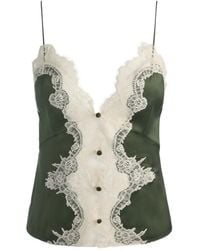 Alice + Olivia - Lace-Trim Slip Top - Lyst