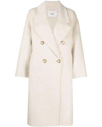 B+ AB - Wide-lapels Double-breasted Coat - Lyst