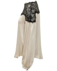 Isabel Marant - Azare Lace-Trim Satin-Finish Blouse - Lyst