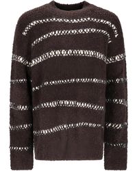 Atomo Factory - Gestreifter Bouclé-Pullover - Lyst