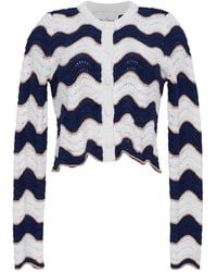 Cara Cara - Jolene Wave-Stripe Crochet Cardigan - Lyst
