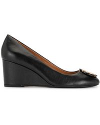 Tory Burch Туфли На Танкетке С Логотипом - Черный