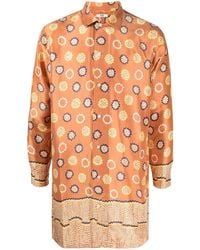 Bode - All-Over Graphic Print Silk Shirt - Lyst