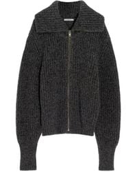 Lemaire - Cardigan A Coste Con Zip - Lyst