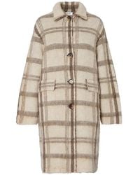 Liu Jo - Brushed Knit Jacquard Coat - Lyst