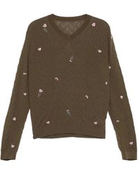 JNBY - Floral-Embroidered Top - Lyst