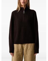 Marc O' Polo - Ribbed-Knit Quarter-Zip Wool Sweater - Lyst